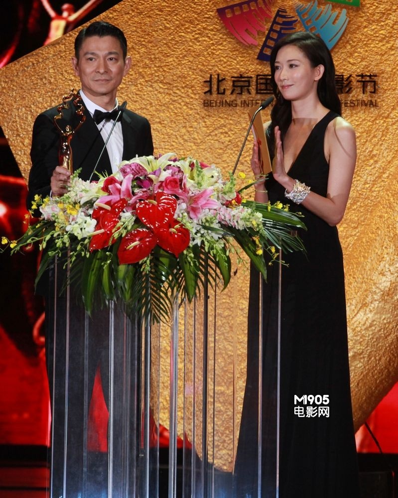 刘德华,林志玲默契搭档 共同颁发最佳男主角奖