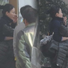 王菲扎小辫穿黑衣现身显低调 不顾形象当众抠鼻