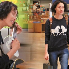 梁洛施台湾拍片偷闲逛街 为三爱子耐心选购礼物