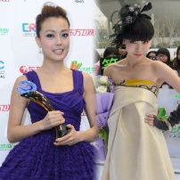 吴莫愁低胸装PK容祖儿优雅蓝裙 羽凡回应离婚门