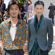 林峰戴超長圍巾亮相時裝周 陳柏霖花色襯衫出場