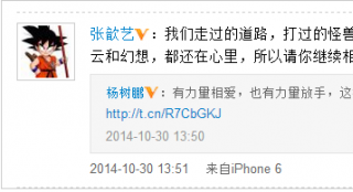 真的离了！张歆艺、杨树鹏发微博证实已分手