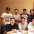 甄子丹與《葉問3》劇組聚餐 張晉蓄須造型帥氣