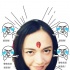 姚晨眉心贴假宝石搞笑晒照 自称仙女变二郎神