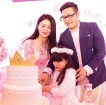 李湘夫妇为王诗龄庆6岁生日 办粉色公主风派对