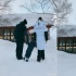 黃曉明baby牽手小海綿雪地學(xué)步 三代同堂其樂融融
