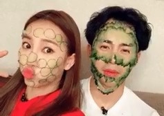 發(fā)現(xiàn)兩個黃瓜精？！ 弦子李茂秀恩愛搞怪敷面膜