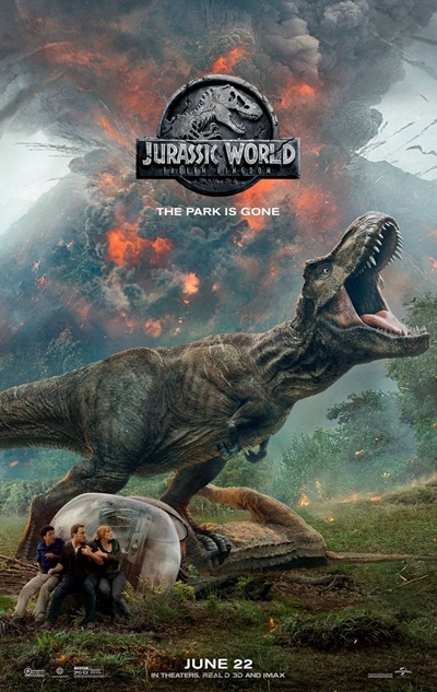 《侏罗纪世界2》曝海报 黑暗续作霸王龙成新霸主