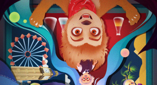 《精靈怪物》曝手繪版海報 一家四口盡顯"反差萌"