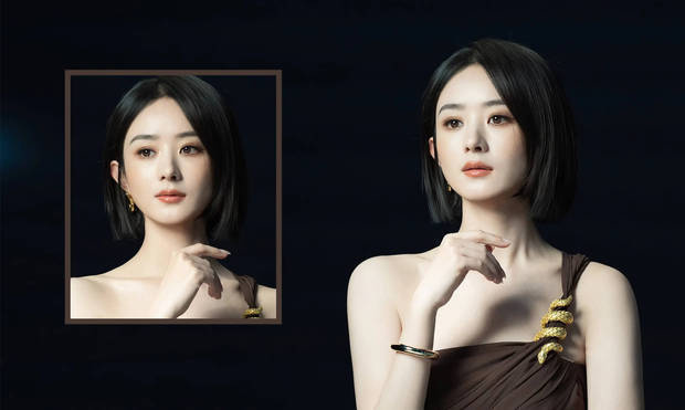 赵丽颖气质优雅,仪态大方。