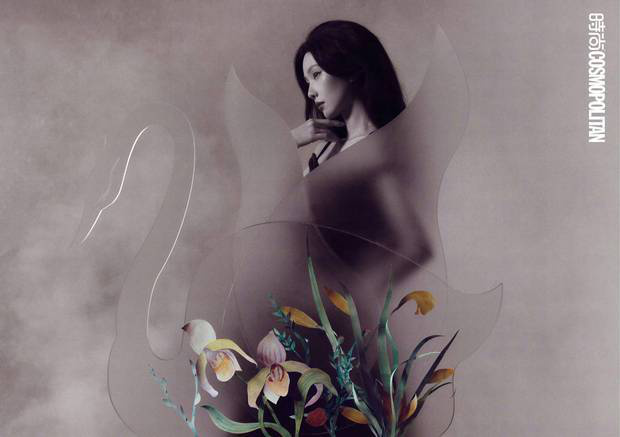 刘诗诗侧颜精致,气质独特。