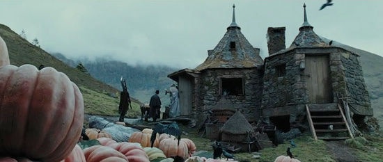 电影里的海格小木屋(上图) vs 环球影城里的海格小木屋