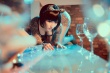 篮球宝贝何静化身豹纹猫女 嘟嘴写真秀迷人身材