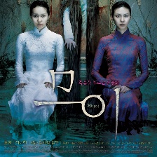 抽象畫中的越南少女