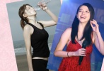 徐若瑄是名副其實的“宅男女神”，童顏巨乳最適合這個妖精了。三十七歲了扮起少女了有模有樣，簡單的馬尾白皙的皮膚，活脫脫剛剛畢業(yè)的大學(xué)生，誘人的身材，老天是要多不公平，真是羨慕嫉妒恨。