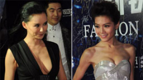 周秀娜银色爆乳装显身材 莫小棋深V礼服惊艳全场