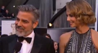 乔治·克鲁尼红毯访谈 幽默答记者问说自己很重要