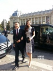 郭碧婷巴黎看秀惹火紅唇秀香肩 熊黛林新歡亮相