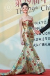 劉雨欣攜手耿樂同登紅毯 長裙中西結(jié)合不落俗套