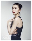 张静初登时尚杂志封面 简约红唇流露安静女人味