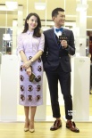 高圆圆与古天乐亮相活动 红唇蕾丝尽显摩登性感