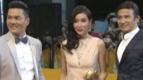 吕良伟、李子雄护花亮相 杨恭如长裙粉嫩妩媚动人