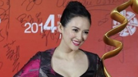 章子怡独走红毯惊艳亮相 深V长裙尽显迷人风采