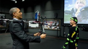 美国总统奥巴马游梦工场 盛赞《驯龙高手2》
