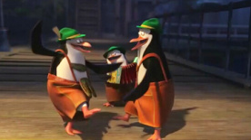 《马达加斯加的企鹅》精彩片段 四剑客跳抽嘴舞