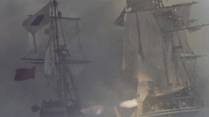 《怒海争锋》精彩片段 船舰近身炮火对决胜者为王