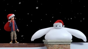 《超能陆战队》圣诞节宣传片 “白胖子”困于烟囱
