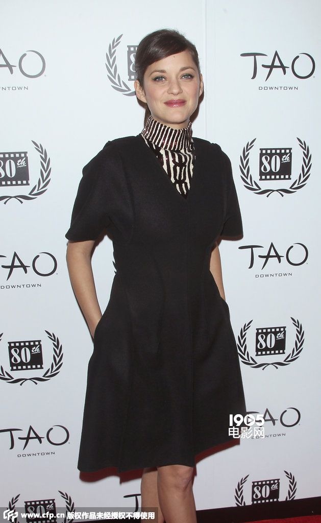 纽约影评人协会奖颁奖 玛丽昂·歌迪亚迷人亮相