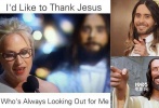 《少年时代》的帕特丽夏·阿奎特上台领取最佳女配角奖项的时候，说自己感谢耶稣一直在照看着自己，这时镜头里刚好出现站在后方一脸慈祥的杰瑞德·莱托。这美好的画面也是醉了。