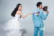 郭碧婷李晨封面大片 臉印性感大紅唇浪漫撕名牌