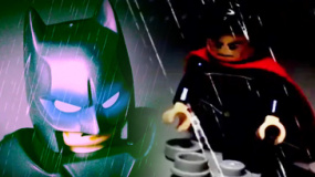 《蝙蝠侠大战超人》乐高版预告 超级英雄雨夜对峙
