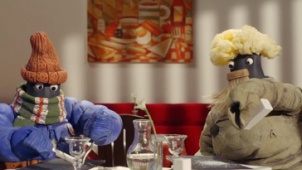 《小羊肖恩》精彩片花 羊伙伴扮成人类餐厅用餐