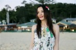 陶红海外度假美艳私房照 沙滩白裙尽显俏皮灵动