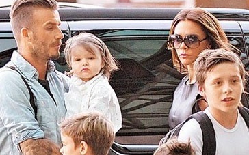 贝克汉姆全家出游破离婚传闻 “大事”实为做广告