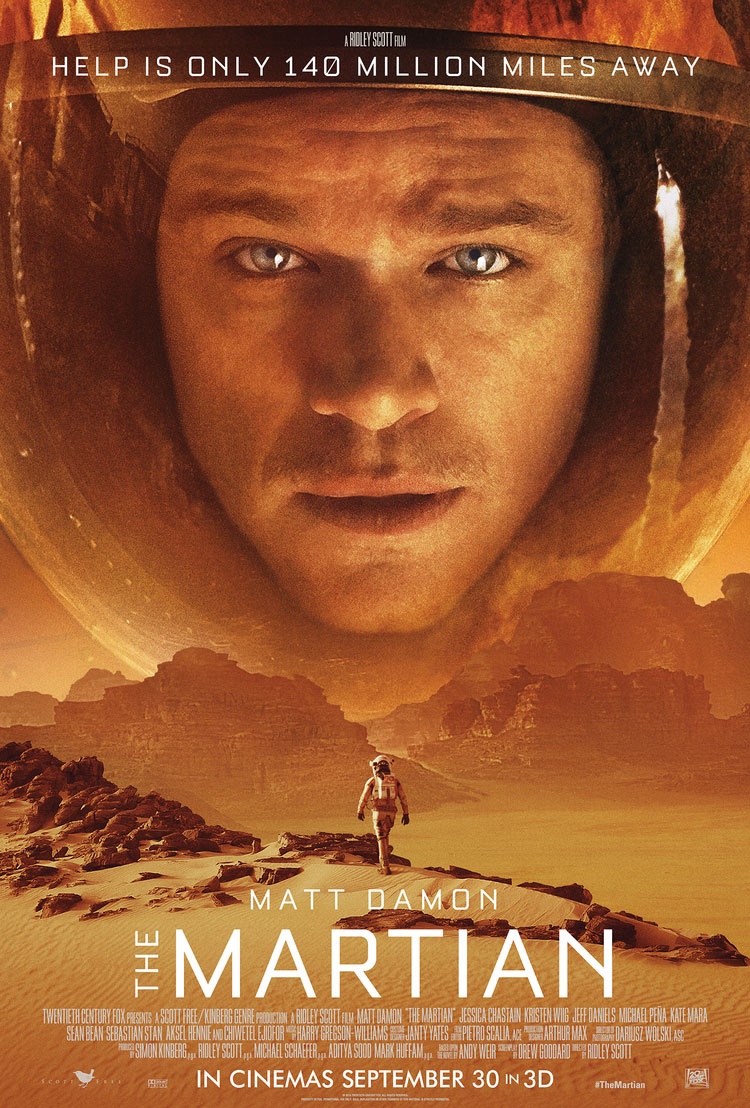 《火星救援》新海报 马特·达蒙绝望无助等待营救