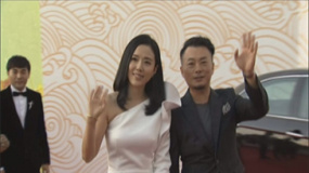 演員顏丹晨攜雅思蘭黛代表 一襲白裙溫文爾雅