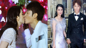 张丹峰与大十岁娇妻洪欣牵手 罕见亲吻秀恩爱