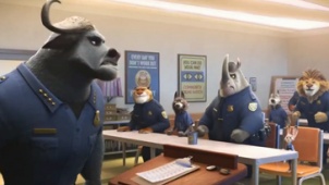 《疯狂动物城》中文片段 警局会议动物警察齐聚