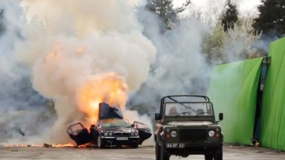 《伦敦陷落》拍摄直击 特效爆炸场面豪车瞬间被毁