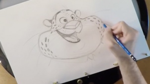 《疯狂动物城》病毒视频 动画师教学画警官胖花豹