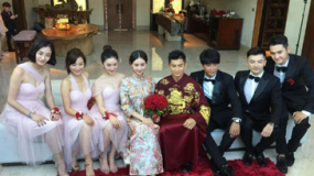 吴奇隆刘诗诗大婚伴郎团现身 小虎队终合体