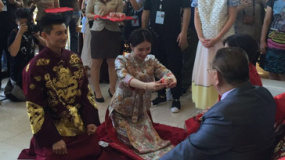 吴奇隆刘诗诗世纪婚礼前传 岳父岳母请喝茶