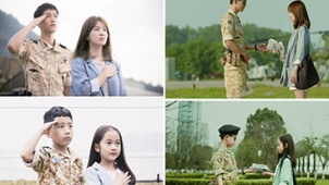 《太阳的后裔》太火爆 萌娃翻拍剧照走红网络