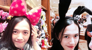 姚晨曬照游迪士尼 戴米妮耳朵賣萌笑容甜美