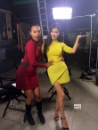 周玲安伦敦探班《变5》 与女主演劳拉成姐妹淘