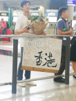 商談婚事？向佐機場接機郭碧婷 自制標牌歡迎岳父